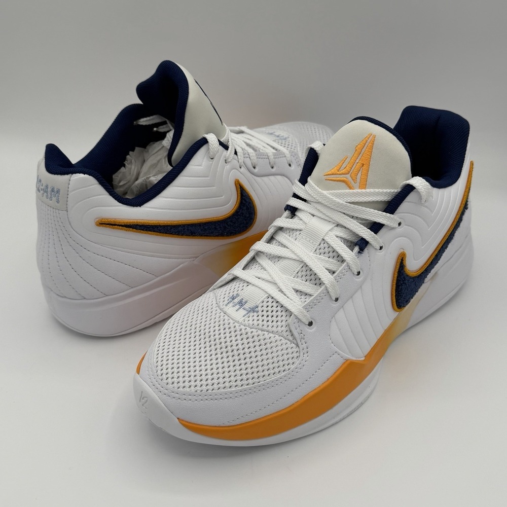 Nike Ja 2 Murray State Shoes Mens Size 10 White Blue‎ Basketball IF1606-101 New - Picture 2 of 10